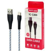 کابل شارژ و دیتا Type C 1 متری کنفی فست Tsco TC c203 3A